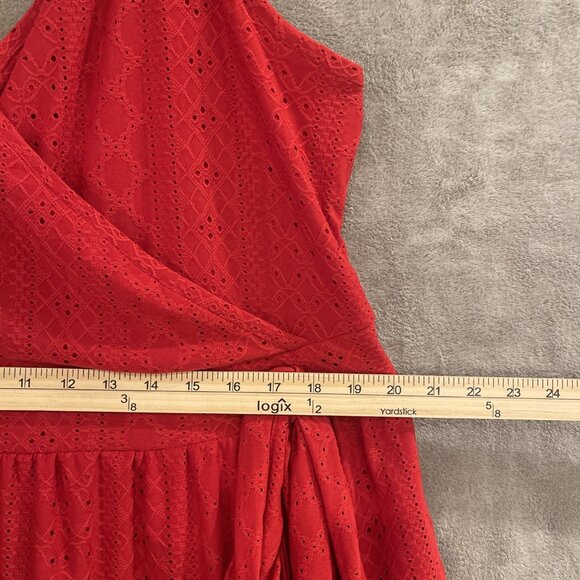 Vibes Sportswear Plus Size 3X Red Dress,‎  Flirty Perforated Tiered Short  4th - Picture 8 of 12